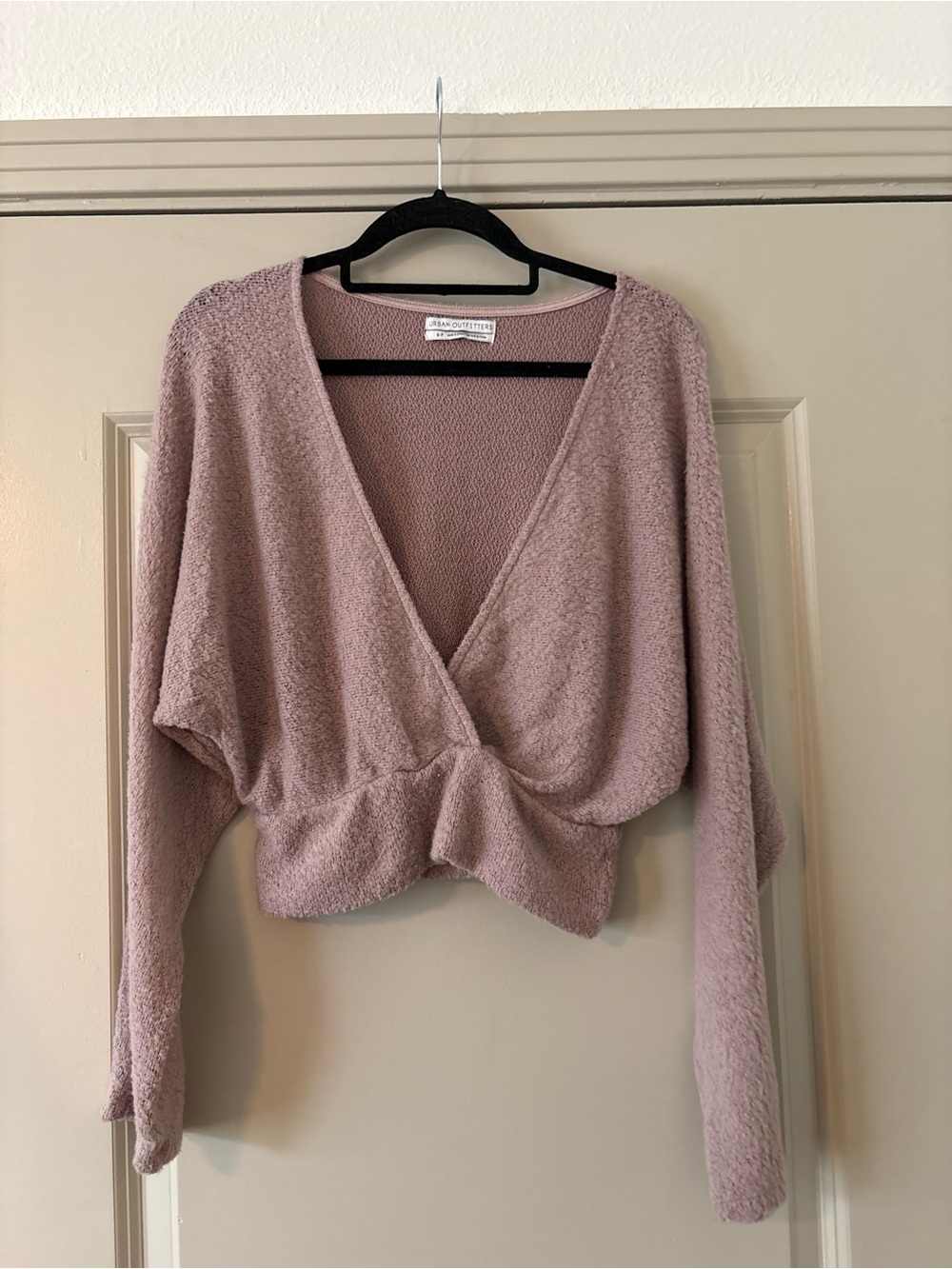 Urban Outfitters Plum Wrap Cropped Sweater